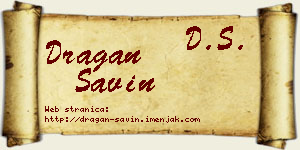 Dragan Savin vizit kartica